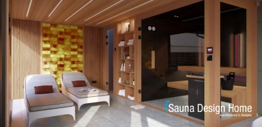 Szaunaház belsőtér