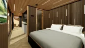 Prémium hálótér wellness pihenőházban