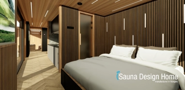 Prémium hálótér wellness pihenőházban